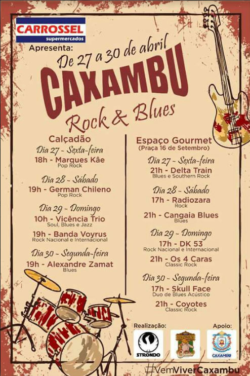Caxambu Rock & Blues de 27 a 30 de Abril.